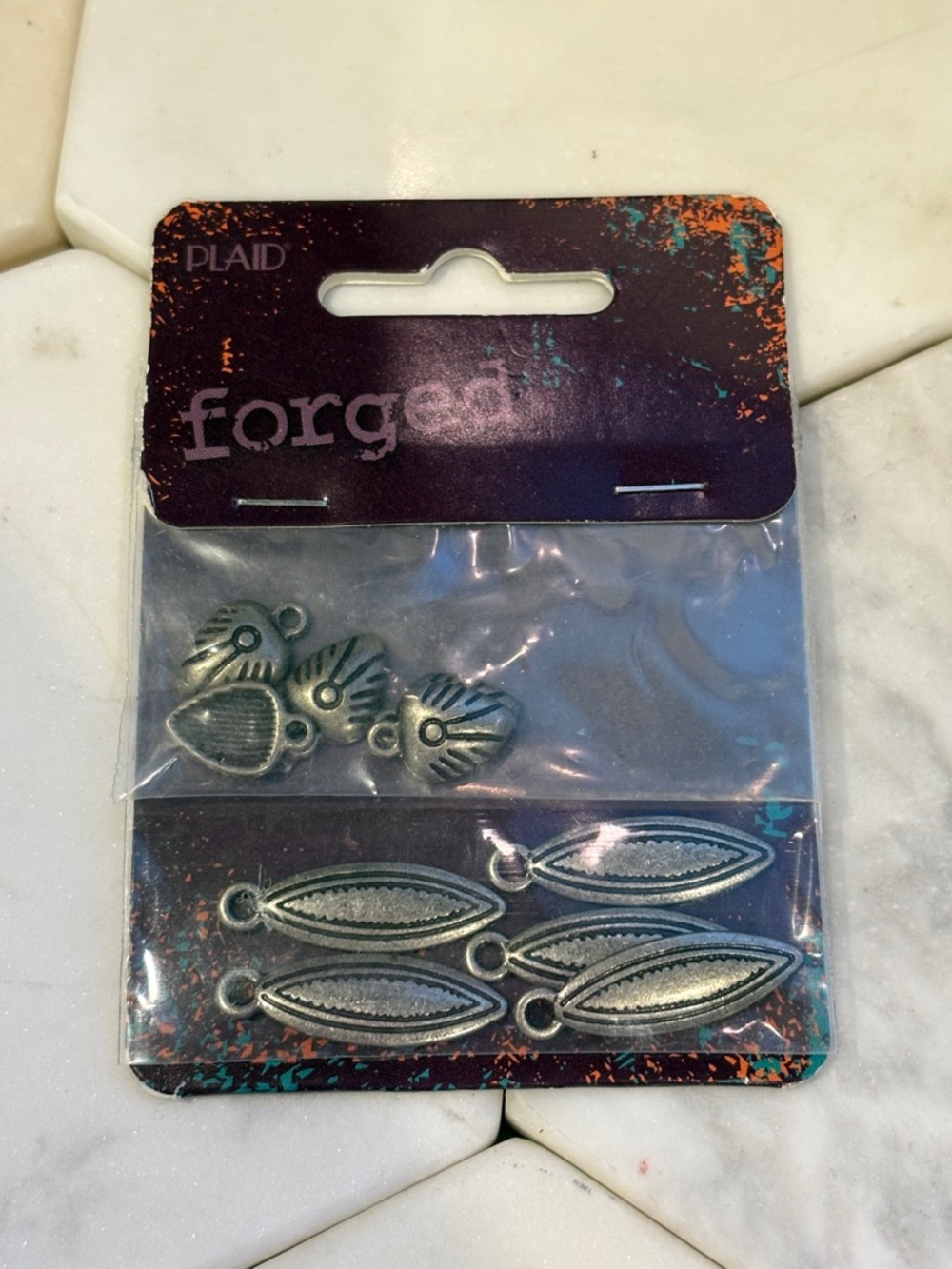 Forged Metal Charm Mix in Antique Silver